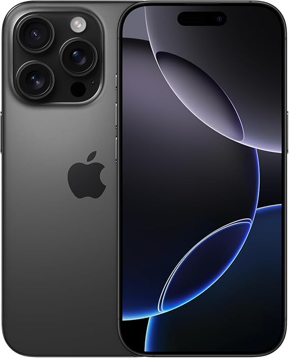 Apple iPhone 16 Pro, US Version, 256GB, Black Titanium - Unlocked (Renewed Premium)