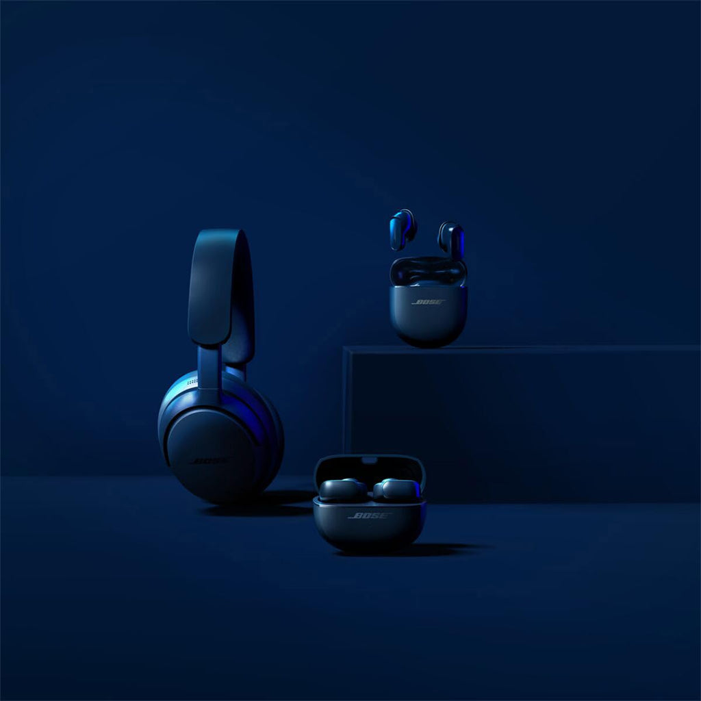 Bose QuietComfort Ultra Bluetooth Headphones, Wireless Headphones with Spatial Audio, Over Ear Noise Cancelling with Mic, Up to 24 Hours of Playtime, Black