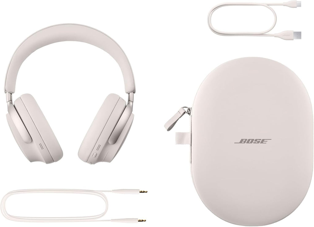 Bose QuietComfort Ultra Bluetooth Headphones, Wireless Headphones with Spatial Audio, Over Ear Noise Cancelling with Mic, Up to 24 Hours of Playtime, Black