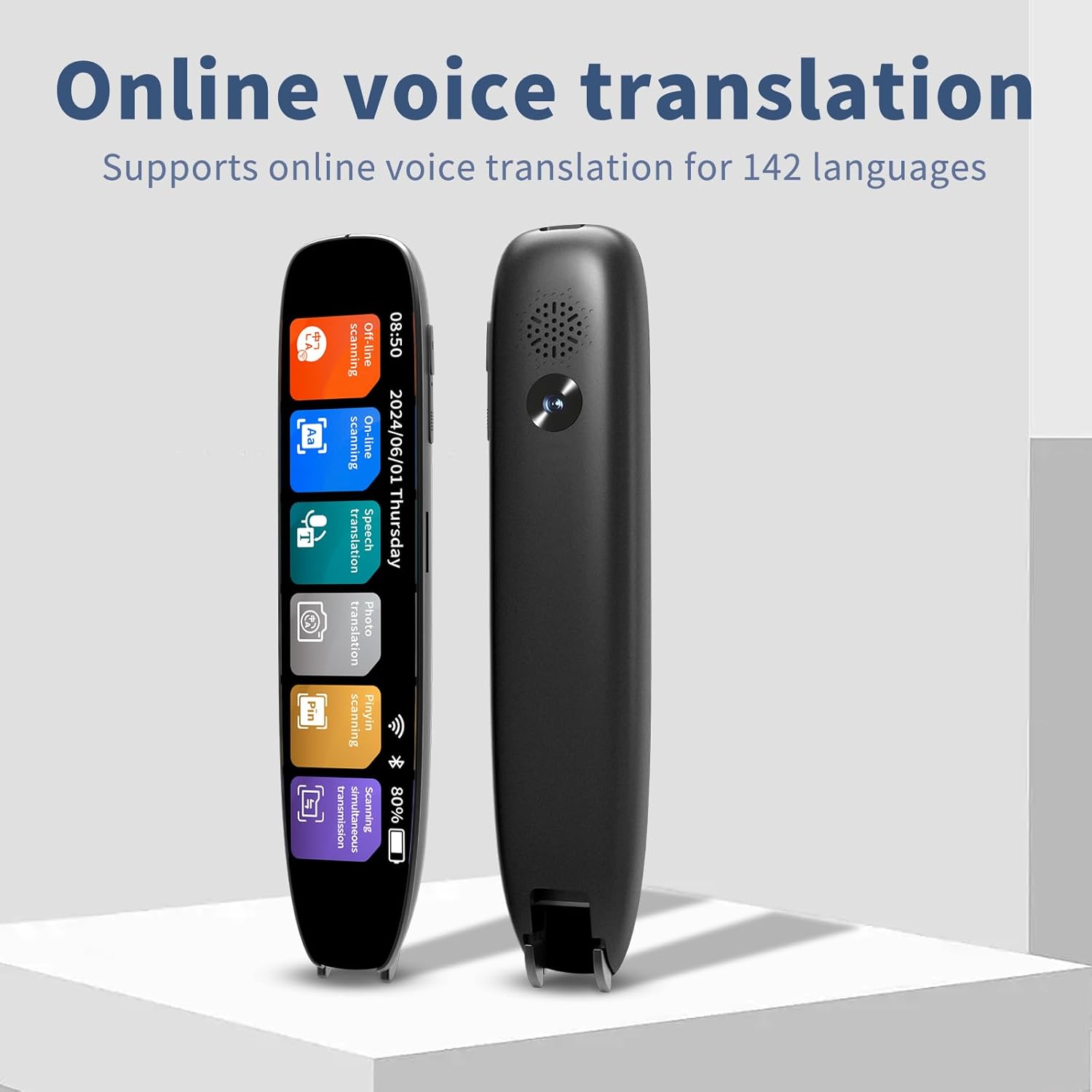 Language Translator Pen with OCR Scanning, Traductor Pen Supporting 142 Languages,Text to Speech Translation Pen,Reading Pen for Dyslexia with Text Extract, Ideal for Students and Adults