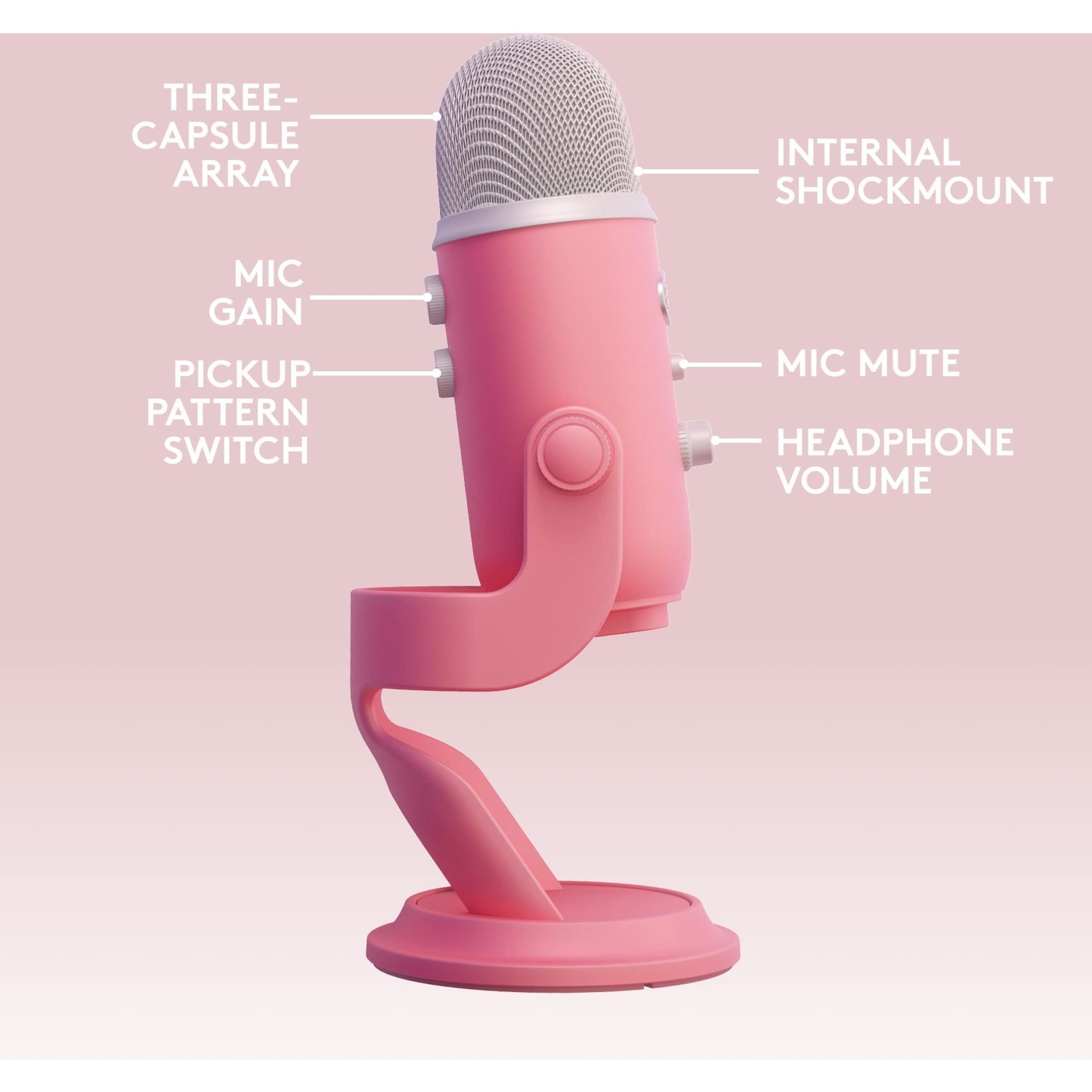 Logitech for Creators Blue Microphones Yeti USB Microphone (Blackout)
