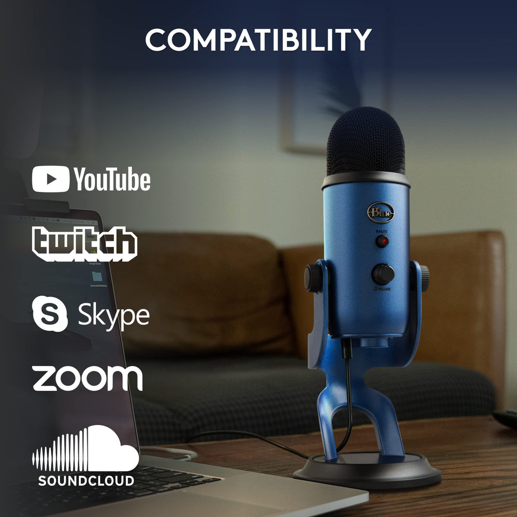Logitech for Creators Blue Microphones Yeti USB Microphone (Blackout)