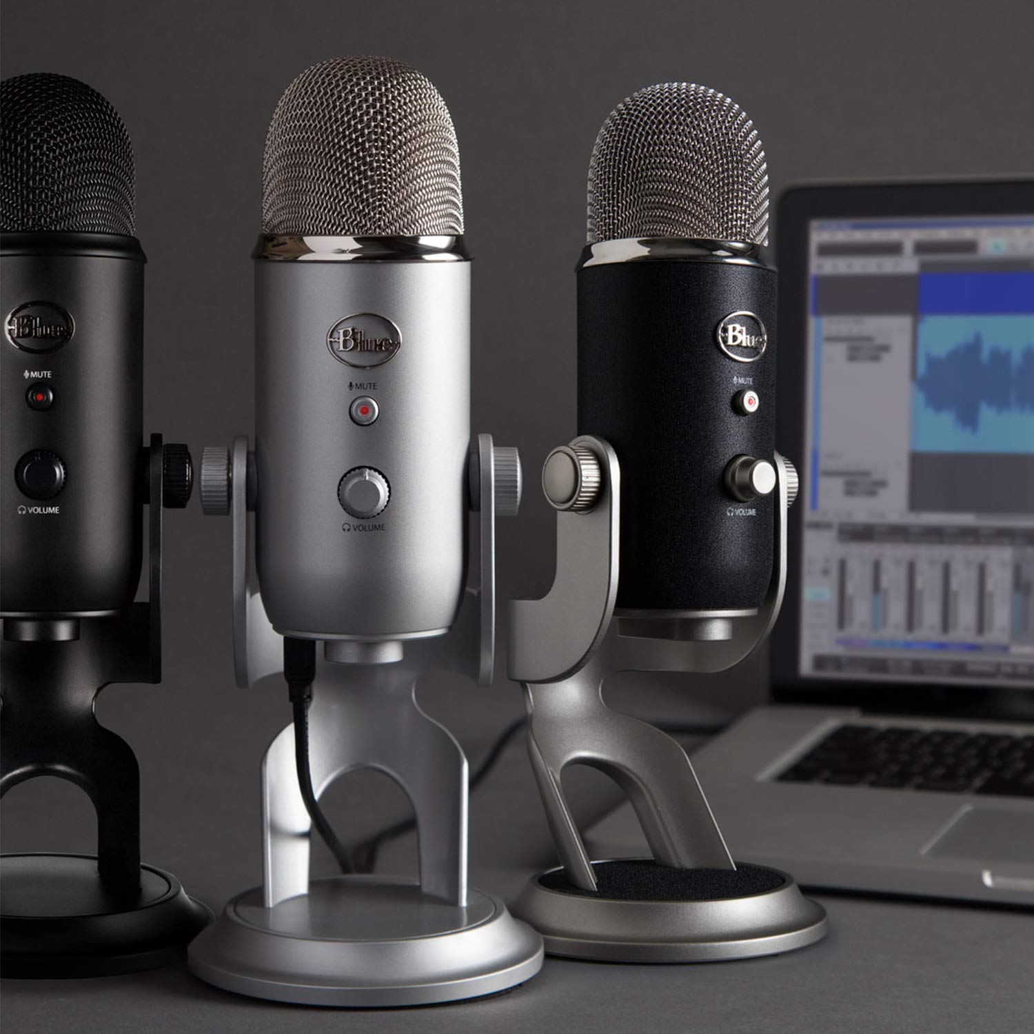 Logitech for Creators Blue Microphones Yeti USB Microphone (Blackout)