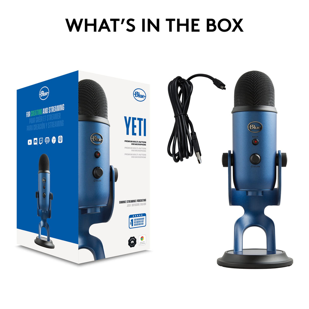 Logitech for Creators Blue Microphones Yeti USB Microphone (Blackout)