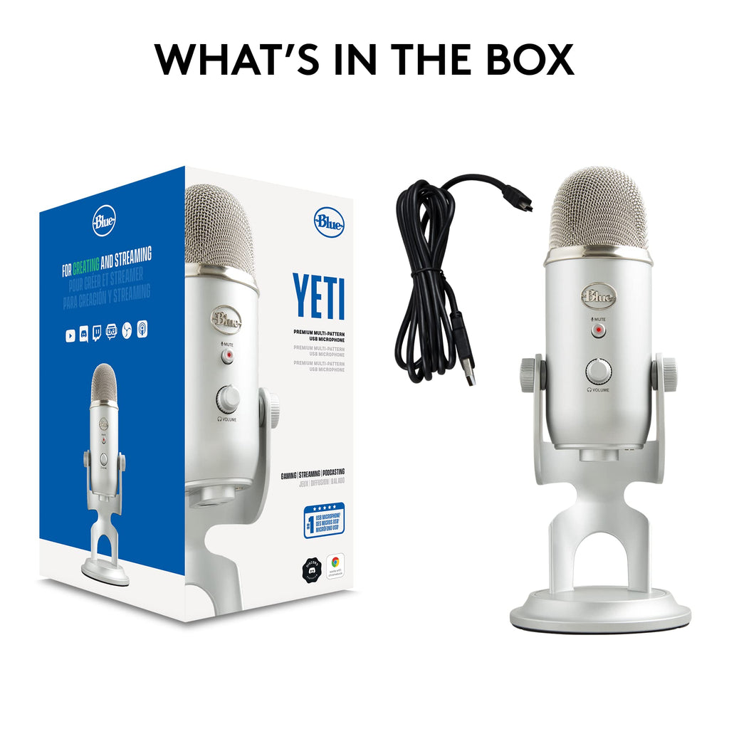 Logitech for Creators Blue Microphones Yeti USB Microphone (Blackout)