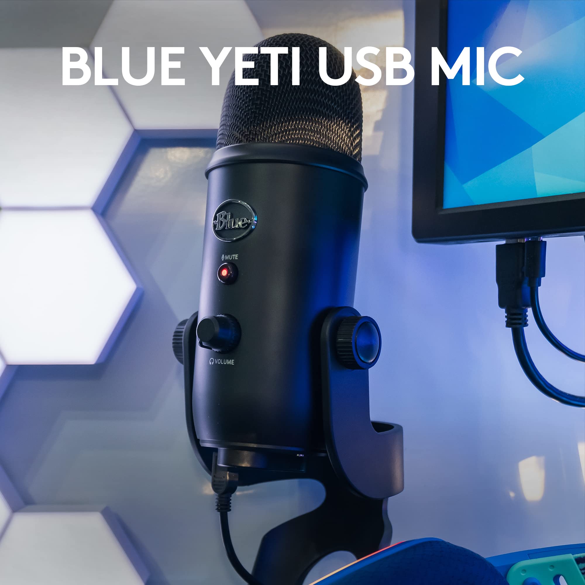 Logitech for Creators Blue Microphones Yeti USB Microphone (Blackout)