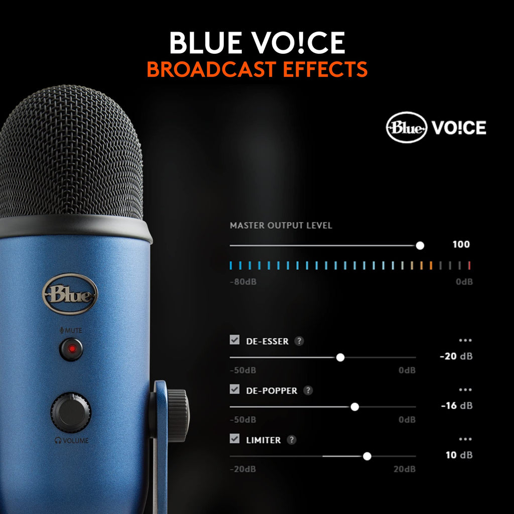 Logitech for Creators Blue Microphones Yeti USB Microphone (Blackout)