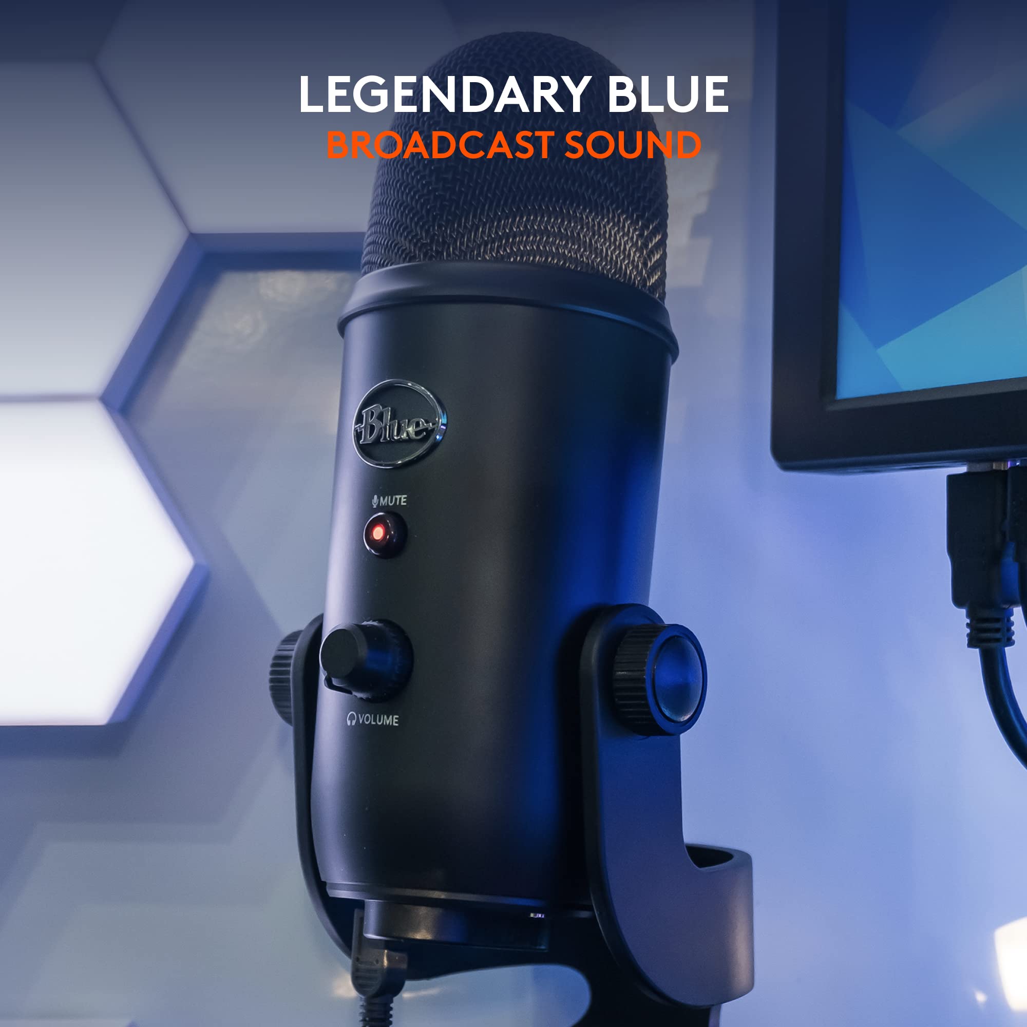Logitech for Creators Blue Microphones Yeti USB Microphone (Blackout)