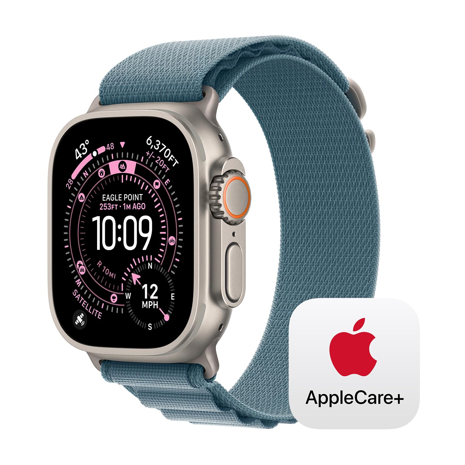 Apple Watch Ultra 3 [GPS + Cellular 49mm] Running & Multisport Smartwatch w/Rugged Titanium Case w/Black Alpine Loop - L. Satellite Communications, Advanced Health & Fitness Tracking