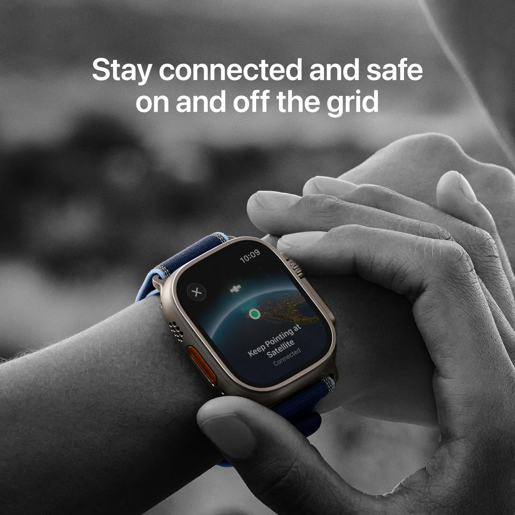 Apple Watch Ultra 3 [GPS + Cellular 49mm] Running & Multisport Smartwatch w/Rugged Titanium Case w/Black Alpine Loop - L. Satellite Communications, Advanced Health & Fitness Tracking