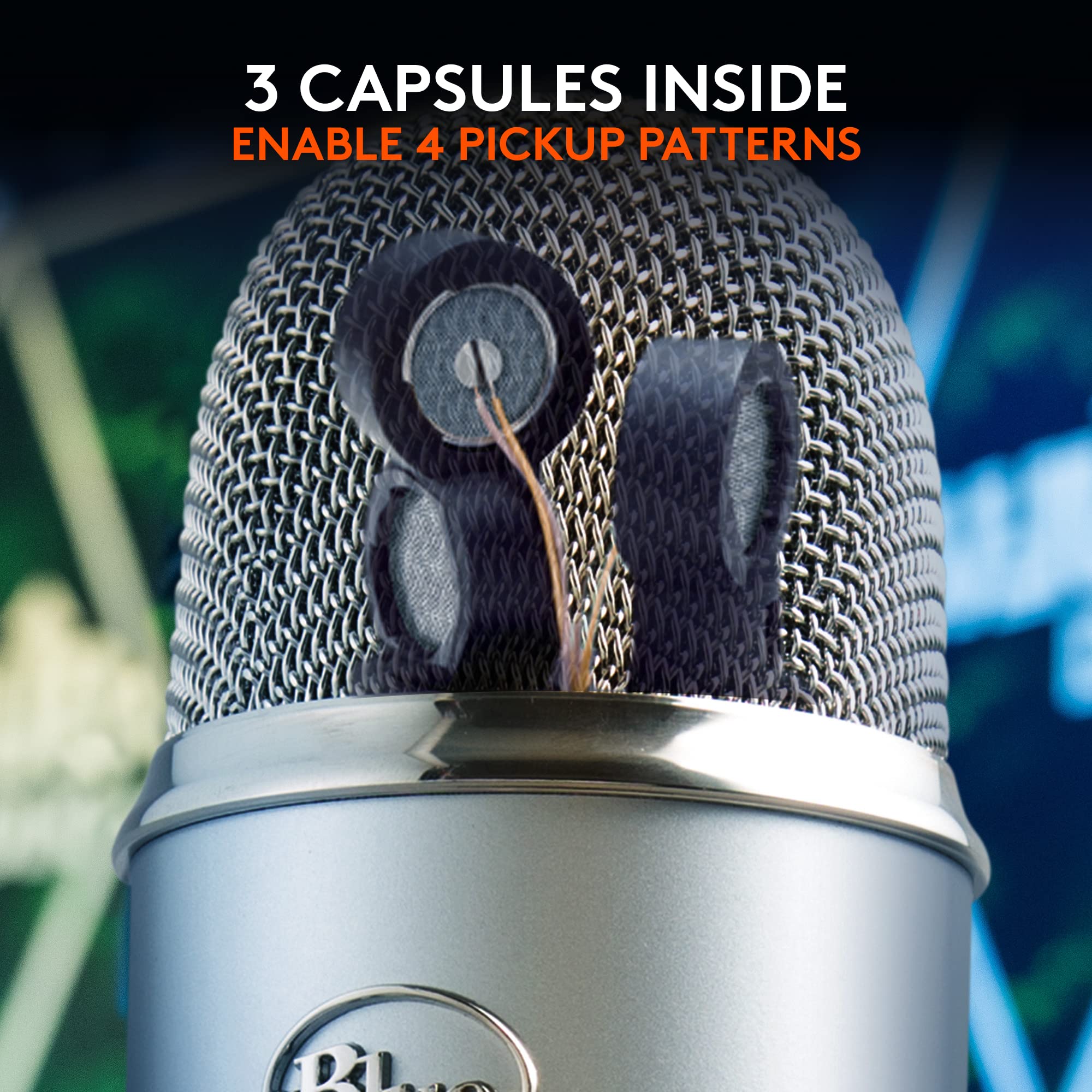 Logitech for Creators Blue Microphones Yeti USB Microphone (Blackout)
